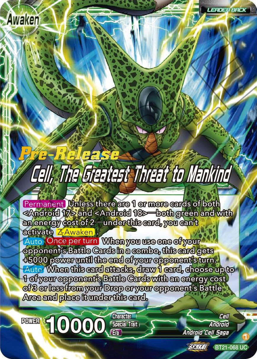 Cell // Cell, The Greatest Threat to Mankind (BT21-068) [Wild Resurgence Pre-Release Cards] | Odin's Place