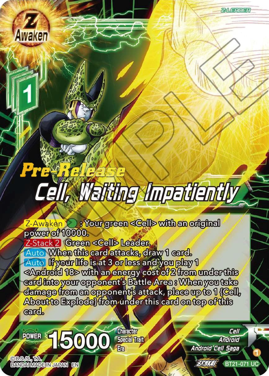Cell, Waiting Impatiently (BT21-071) [Wild Resurgence Pre-Release Cards] | Odin's Place