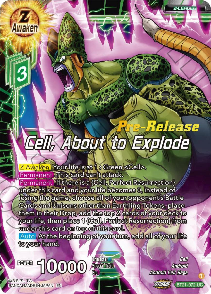 Cell, About to Explode (BT21-072) [Wild Resurgence Pre-Release Cards] | Odin's Place