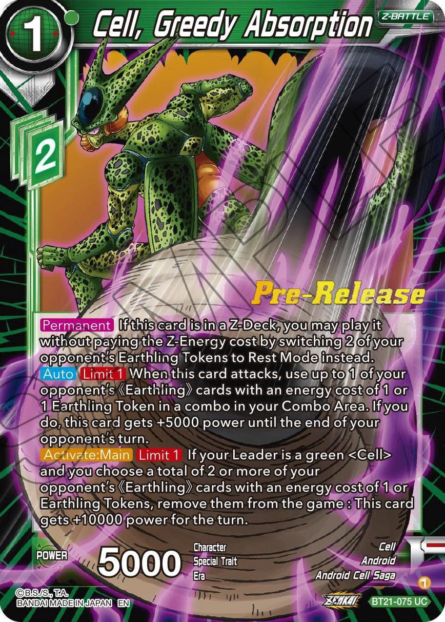Cell, Greedy Absorption (BT21-075) [Wild Resurgence Pre-Release Cards] | Odin's Place