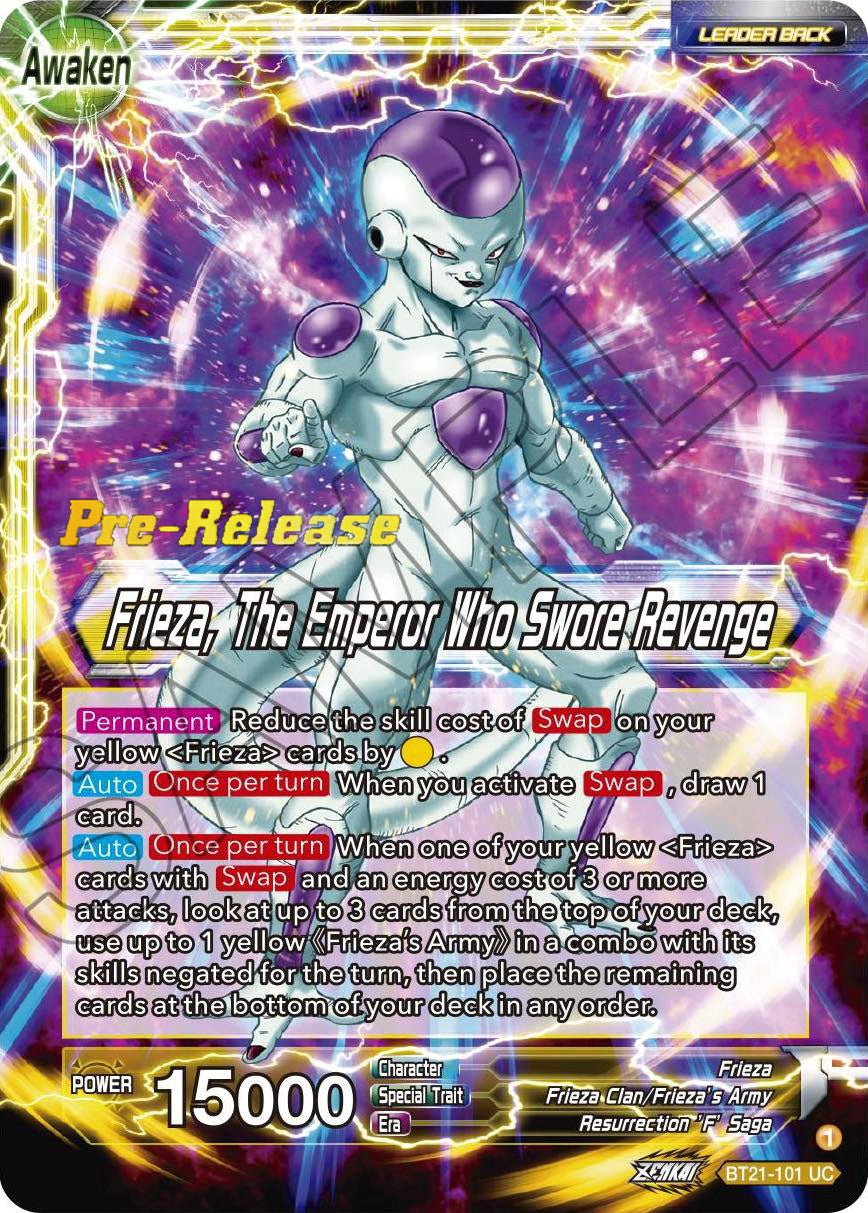 Frieza // Frieza, The Emperor Who Swore Revenge (BT21-101) [Wild Resurgence Pre-Release Cards] | Odin's Place