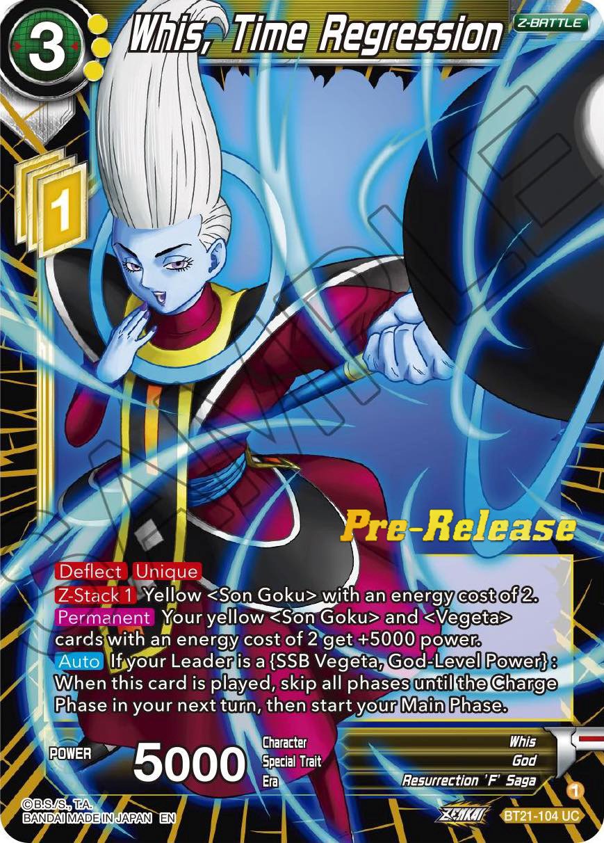 Whis, Time Regression (BT21-104) [Wild Resurgence Pre-Release Cards] | Odin's Place