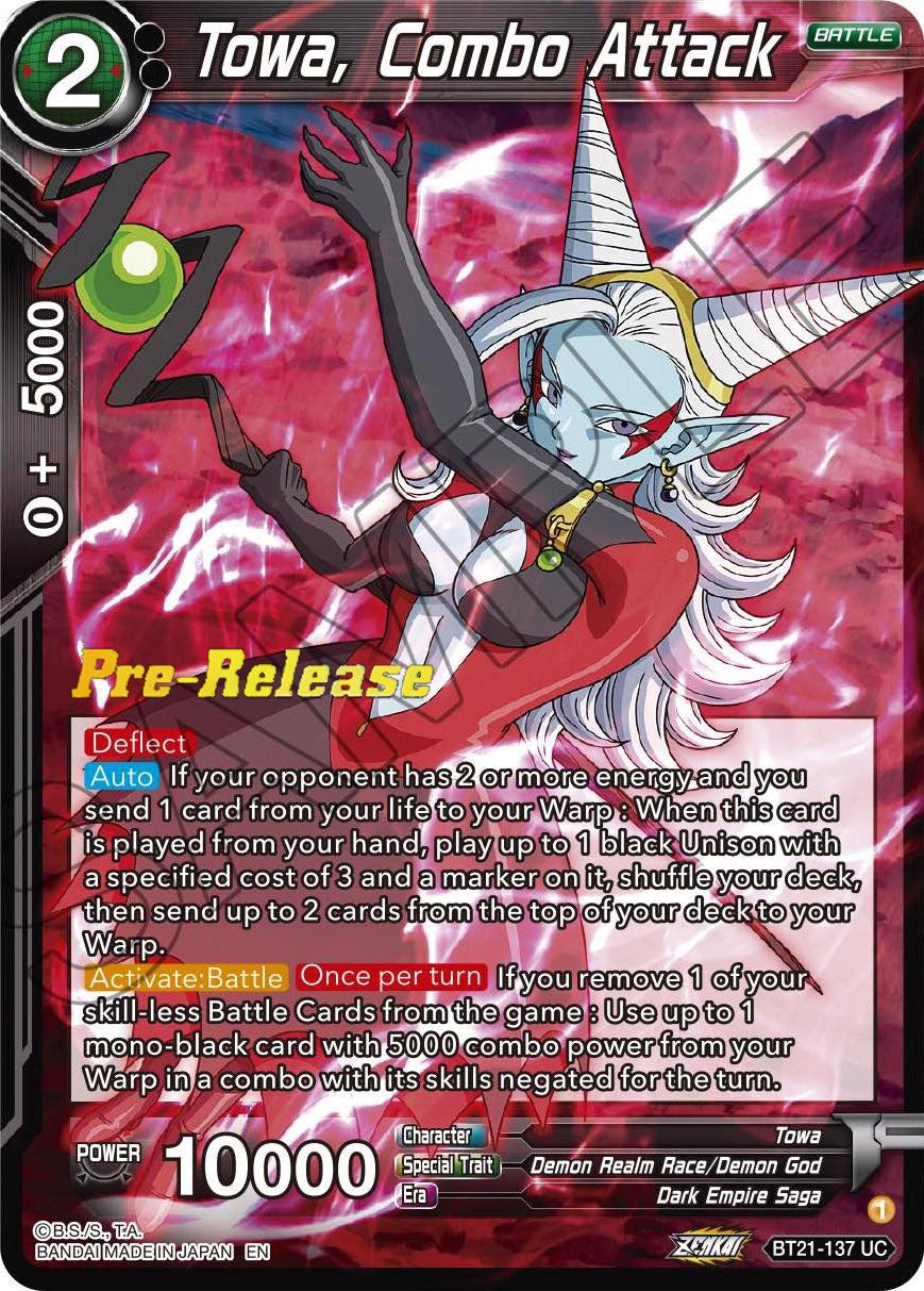 Towa, Combo Attack (BT21-137) [Wild Resurgence Pre-Release Cards] | Odin's Place