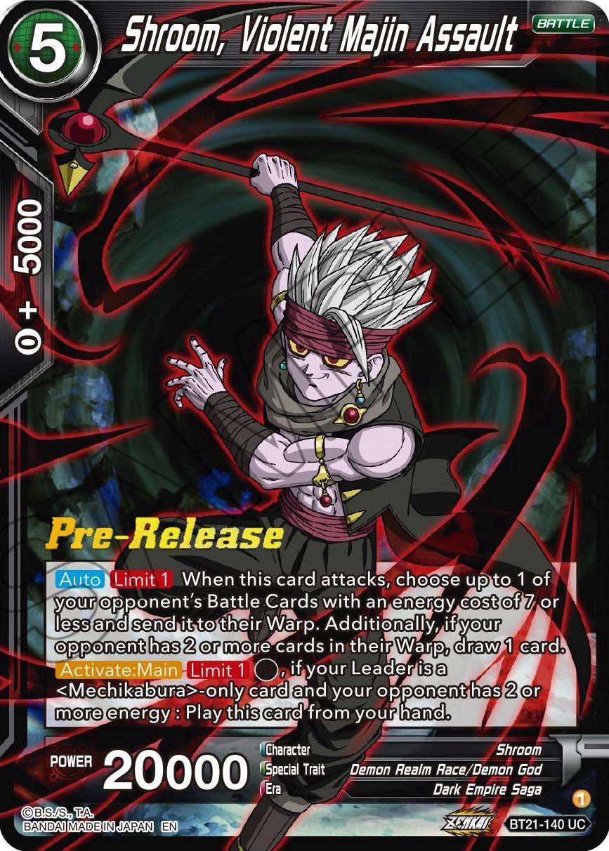Shroom, Violent Majin Assault (BT21-140) [Wild Resurgence Pre-Release Cards] | Odin's Place