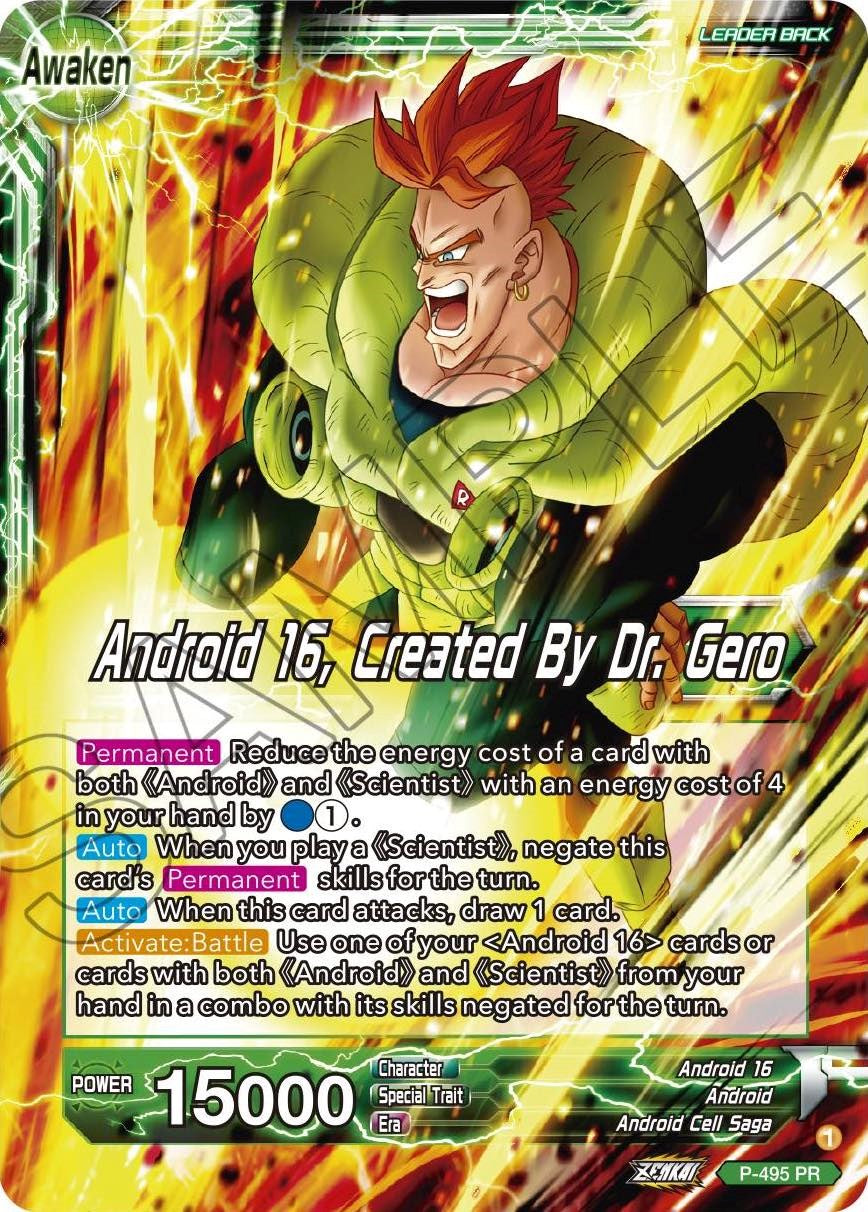 Android 16 // Android 16, Created By Dr. Gero (P-495) [Promotion Cards] | Odin's Place