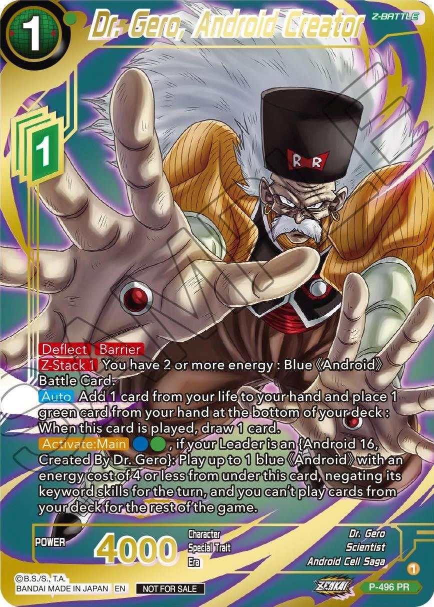 Dr. Gero, Android Creator (Gold Stamped) (P-496) [Promotion Cards] | Odin's Place