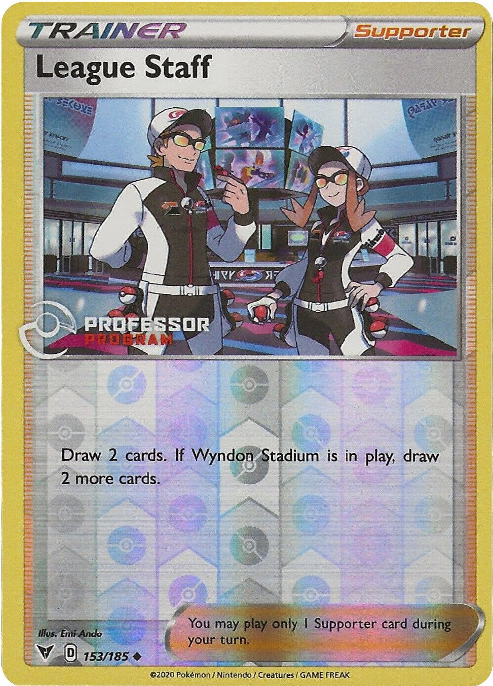 League Staff (153/185) (Professor Program Promo) [Sword & Shield: Vivid Voltage] | Odin's Place
