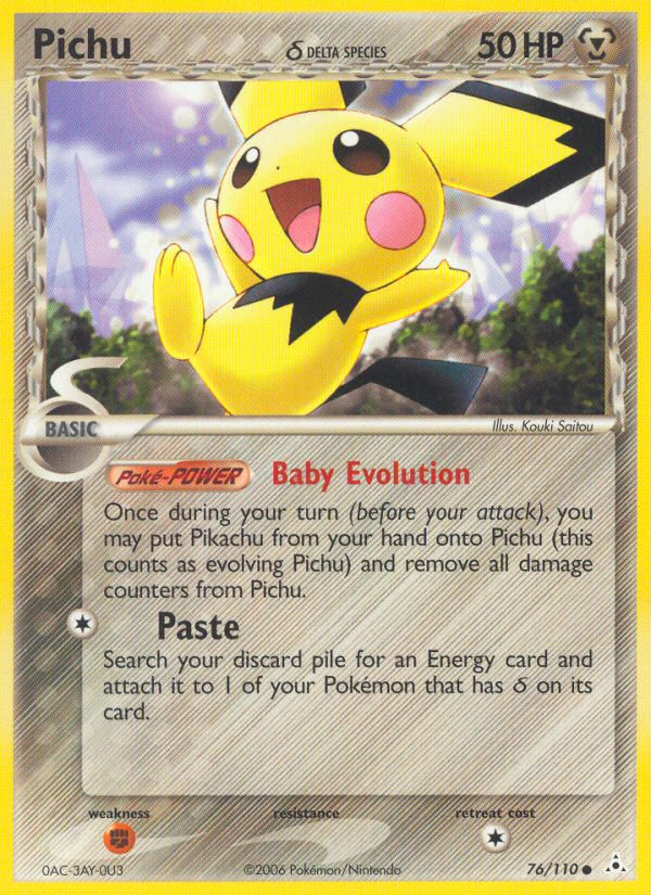 Pichu (76/110) (Delta Species) [EX: Holon Phantoms] | Odin's Place