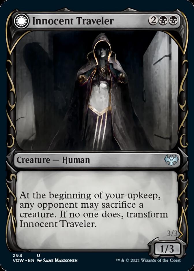 Innocent Traveler // Malicious Invader (Showcase Fang Frame) [Innistrad: Crimson Vow] | Odin's Place