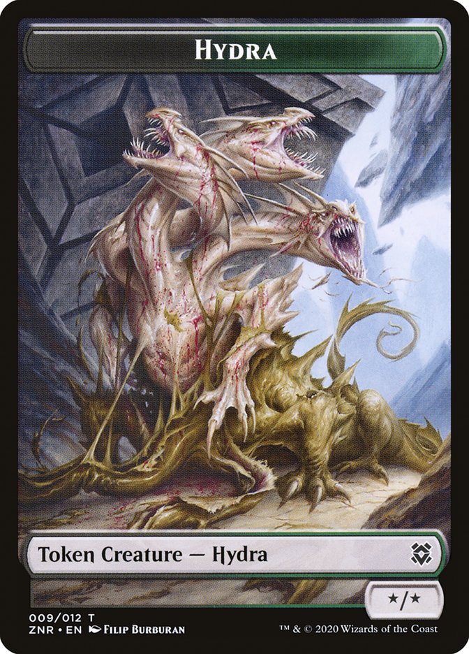 Drake // Hydra Double-Sided Token [Zendikar Rising Tokens] | Odin's Place