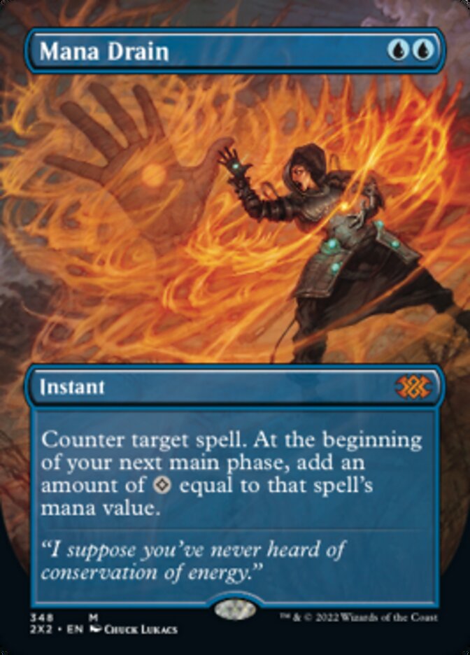 Mana Drain (Borderless Alternate Art) [Double Masters 2022] | Odin's Place