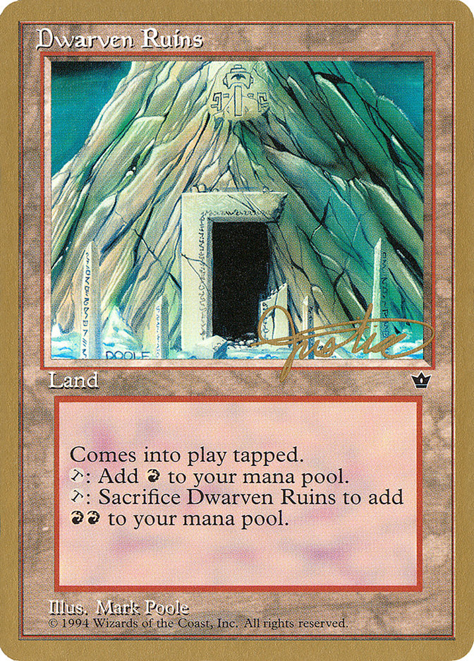 Dwarven Ruins (Mark Justice) [Pro Tour Collector Set] | Odin's Place