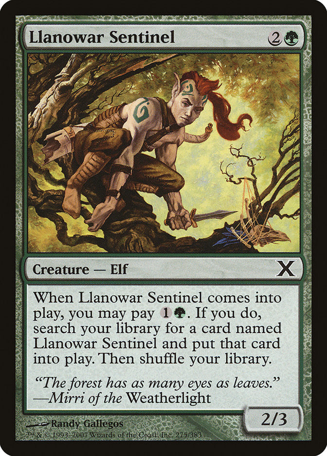Llanowar Sentinel (275) [Tenth Edition] | Odin's Place