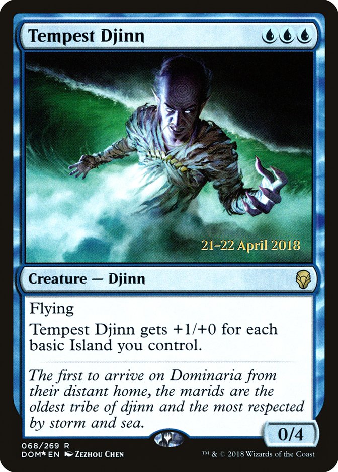 Tempest Djinn (68) [Dominaria Prerelease Promos] | Odin's Place