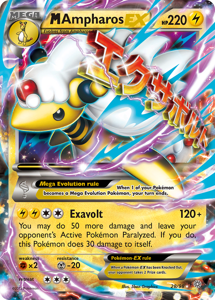 M Ampharos EX (28/98) [XY: Ancient Origins] | Odin's Place