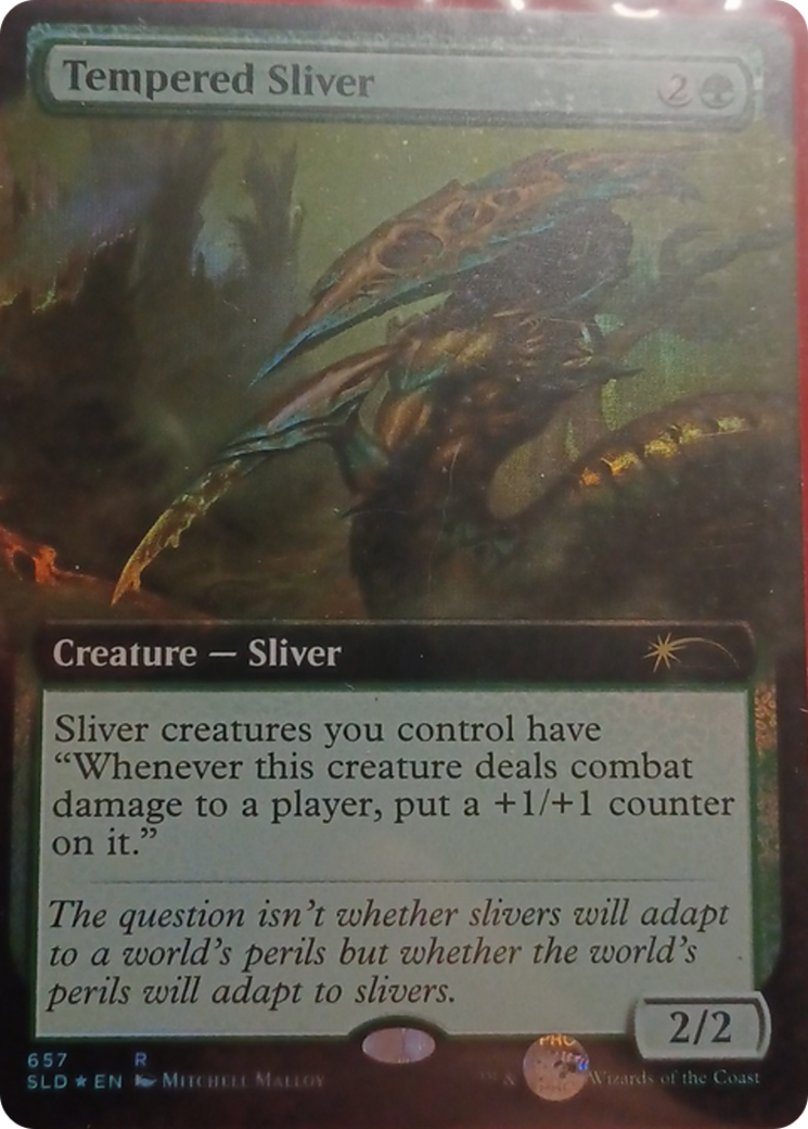 Tempered Sliver (Extended Art) [Secret Lair Drop Promos] | Odin's Place