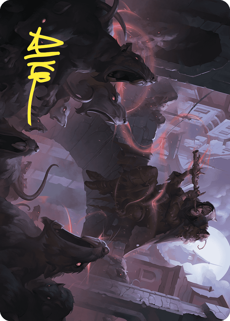 Gnawing Crescendo Art Card (Gold-Stamped Signature) [Wilds of Eldraine Art Series] | Odin's Place