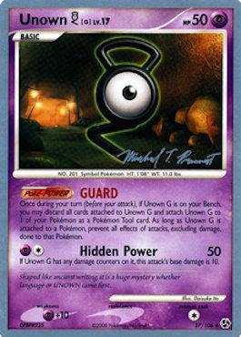 Unown G LV.17 (57/106) (Boltevoir - Michael Pramawat) [World Championships 2010] | Odin's Place