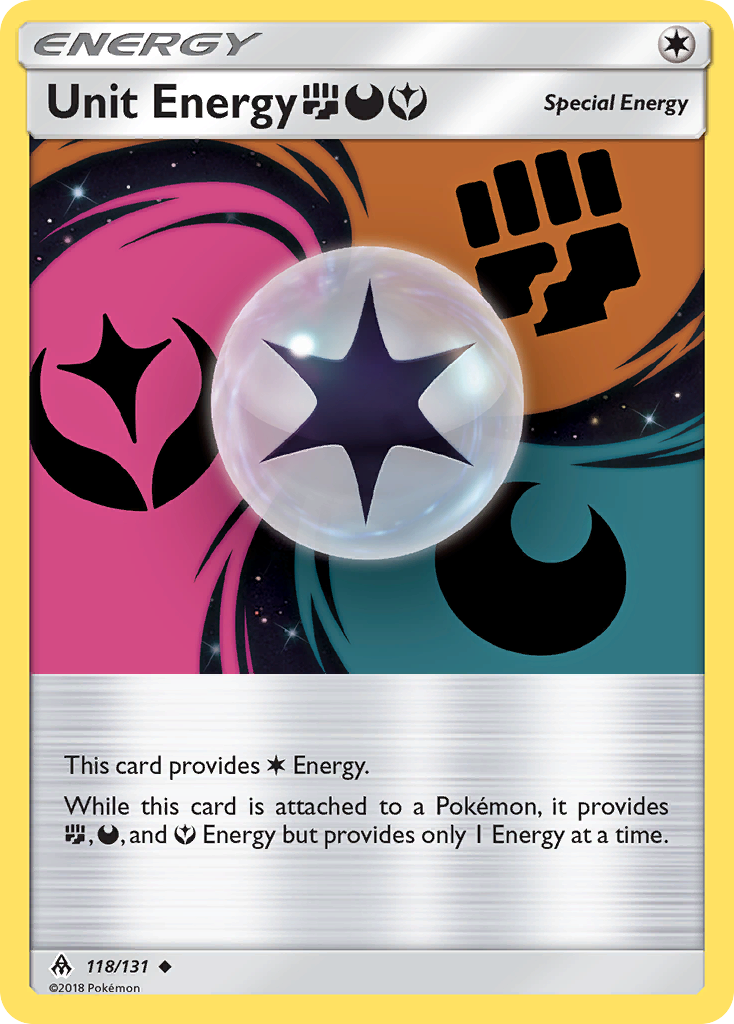 Unit Energy (118/131) (Fighting, Darkness, Fairy) [Sun & Moon: Forbidden Light] | Odin's Place