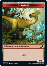 Dinosaur // Human Soldier (004) Double-Sided Token [Ikoria: Lair of Behemoths Tokens] | Odin's Place
