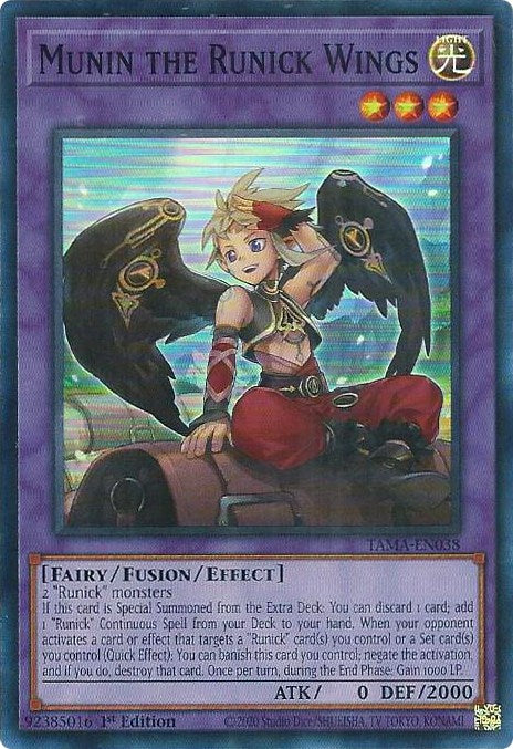 Munin the Runick Wings [TAMA-EN038] Super Rare | Odin's Place