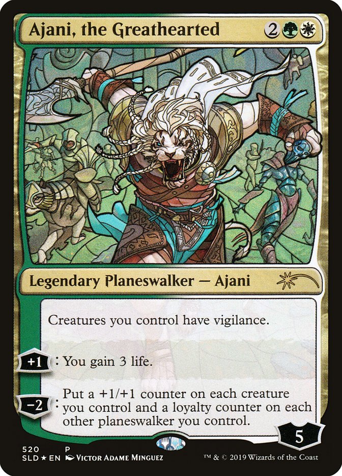 Ajani, the Greathearted (Stained Glass) [Secret Lair Drop Promos] | Odin's Place