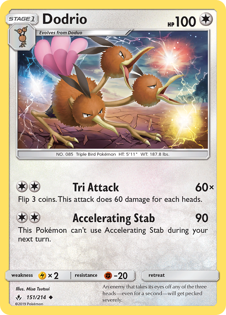 Dodrio (151/214) [Sun & Moon: Unbroken Bonds] | Odin's Place
