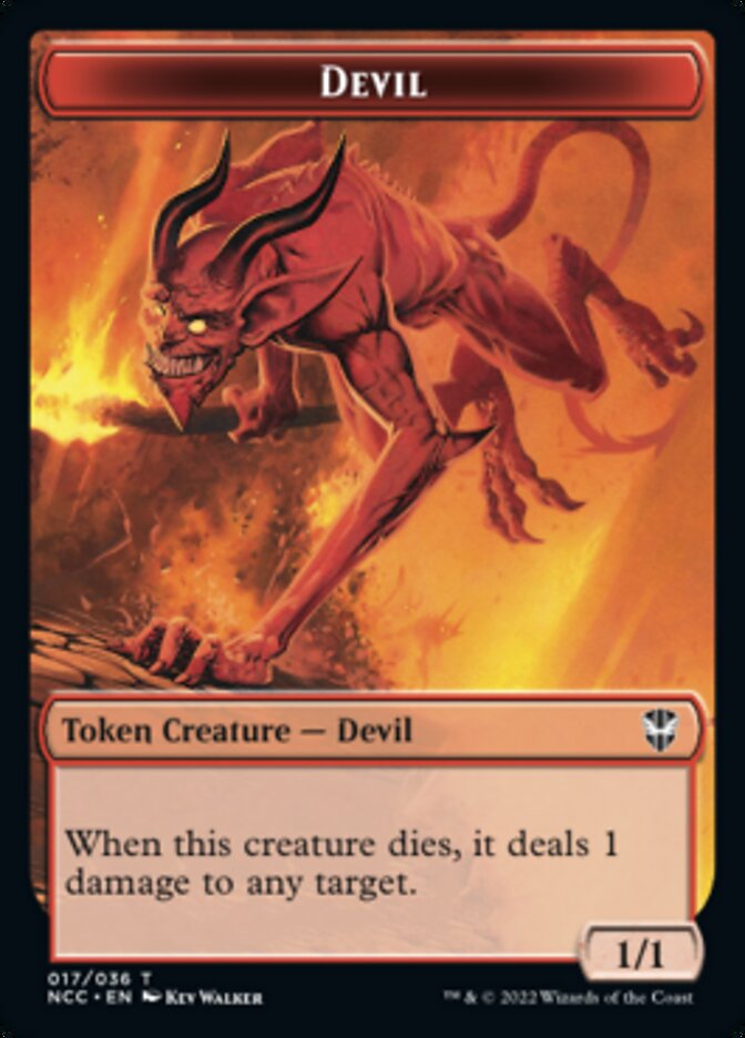 Soldier (33) // Devil Double-Sided Token [Streets of New Capenna Commander Tokens] | Odin's Place