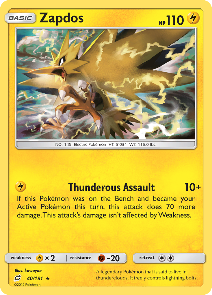 Zapdos (40/181) [Sun & Moon: Team Up] | Odin's Place