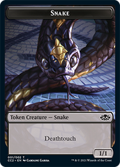 Snake // Zombie Double-Sided Token [Commander Collection: Black Tokens] | Odin's Place
