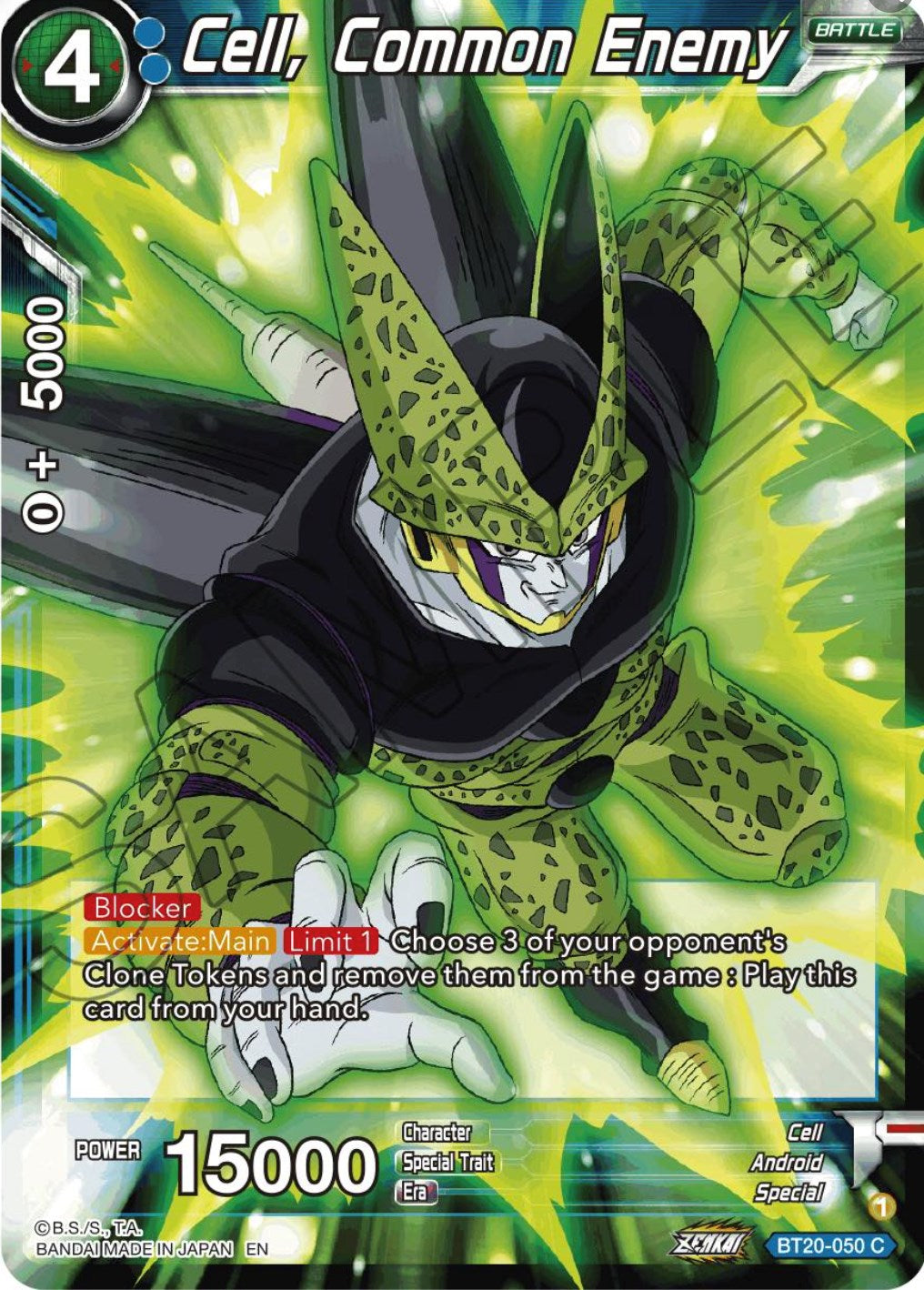 Cell, Common Enemy (BT20-050) [Power Absorbed] | Odin's Place