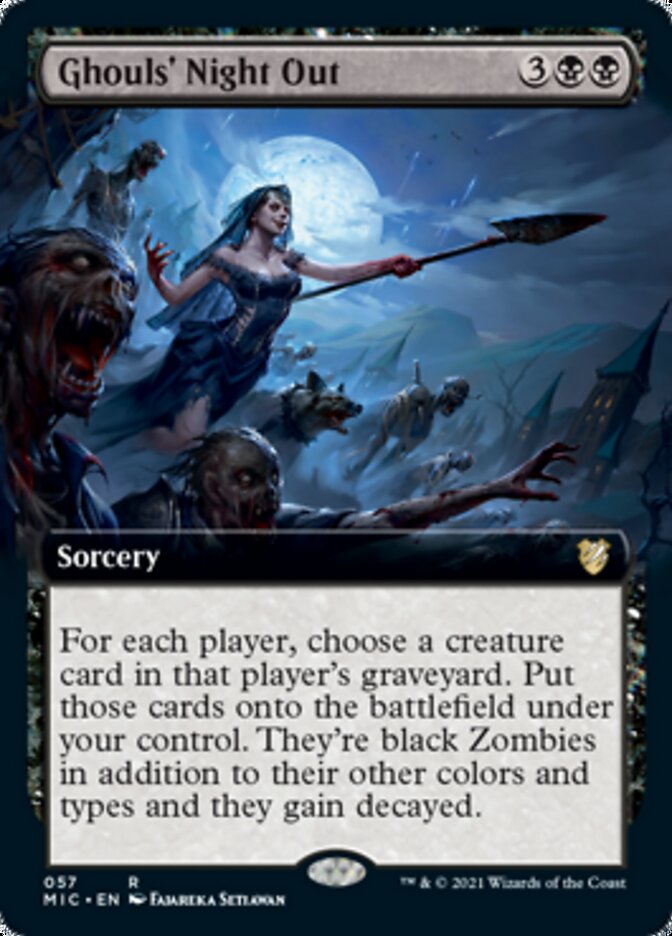 Ghouls' Night Out (Extended Art) [Innistrad: Midnight Hunt Commander] | Odin's Place
