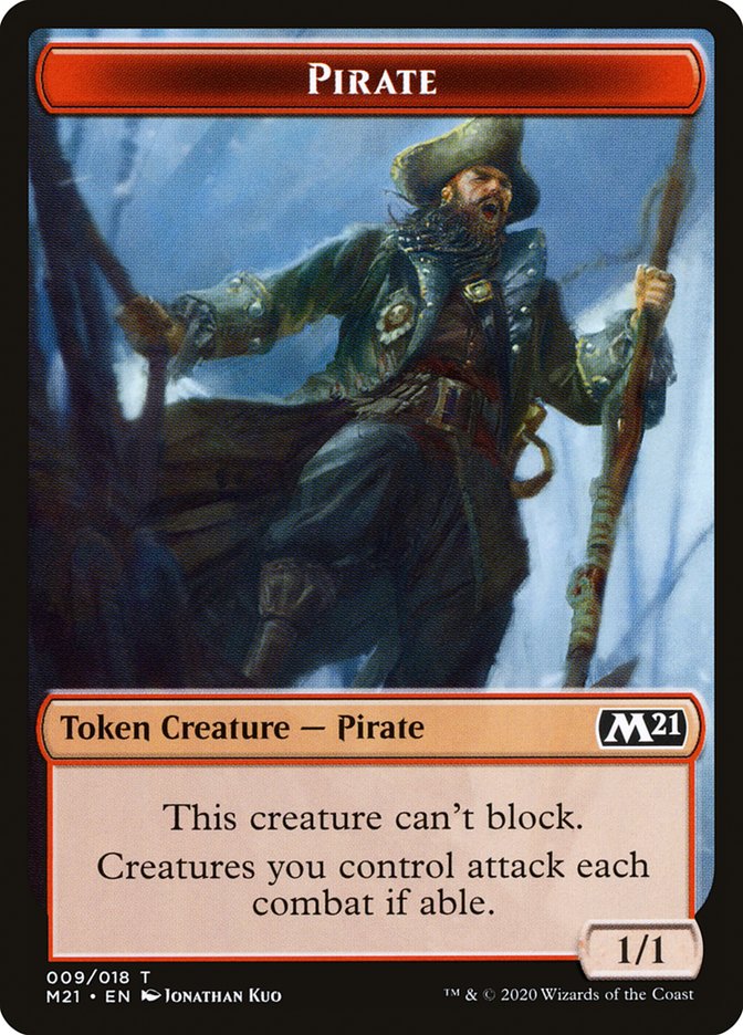 Demon // Pirate Double-Sided Token [Core Set 2021 Tokens] | Odin's Place