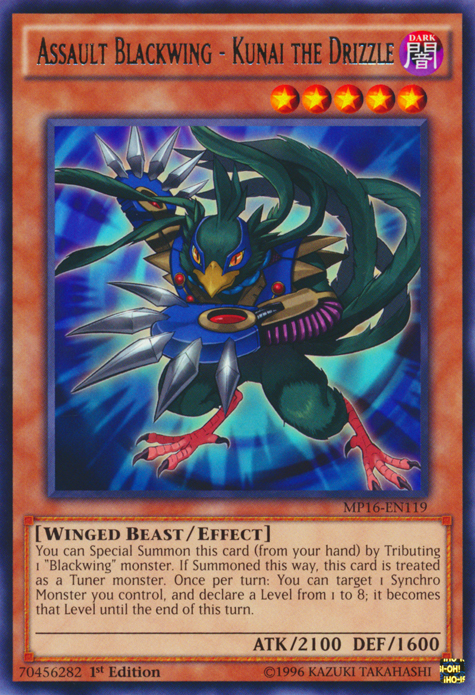 Assault Blackwing - Kunai the Drizzle [MP16-EN119] Rare | Odin's Place