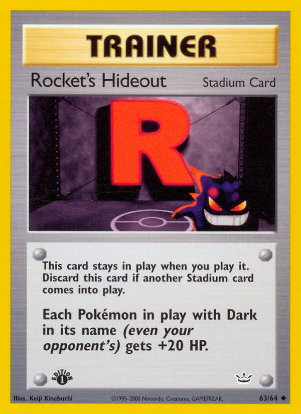 Rocket's Hideout (63/64) [Neo Revelation 1st Edition] | Odin's Place