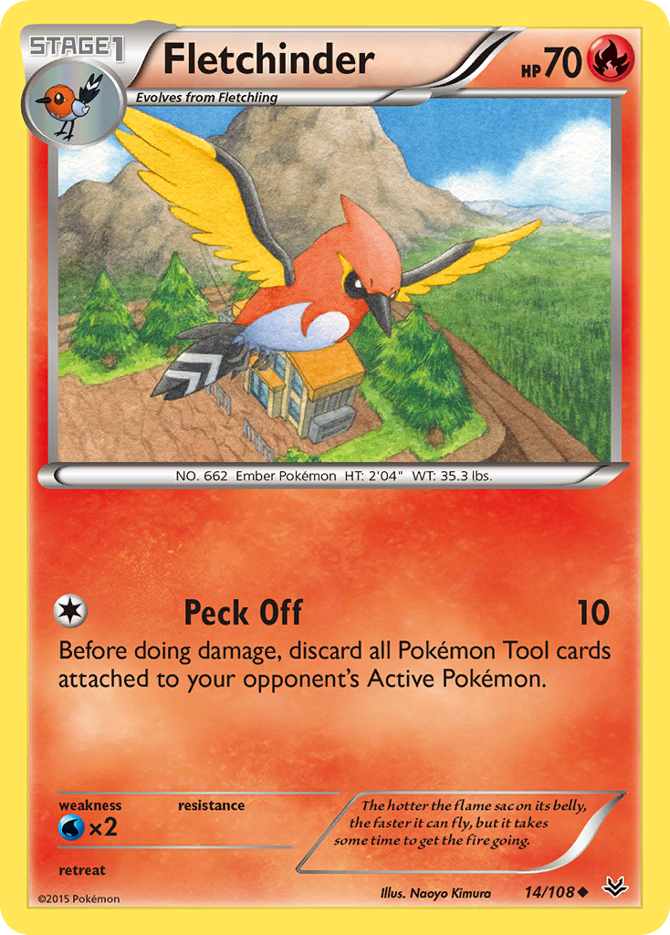 Fletchinder (14/108) [XY: Roaring Skies] | Odin's Place