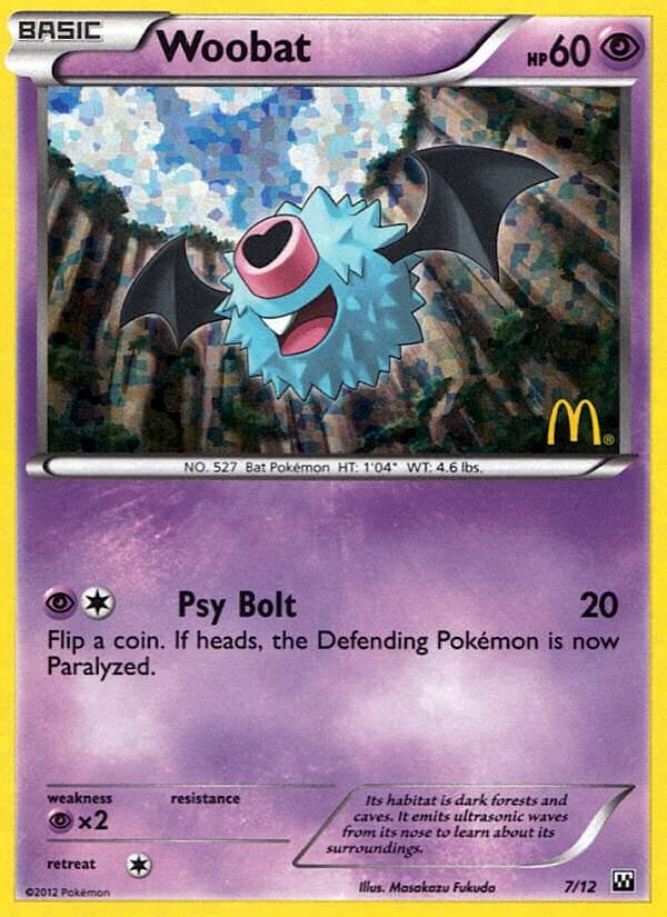 Woobat (7/12) [McDonald's Promos: 2012 Collection] | Odin's Place