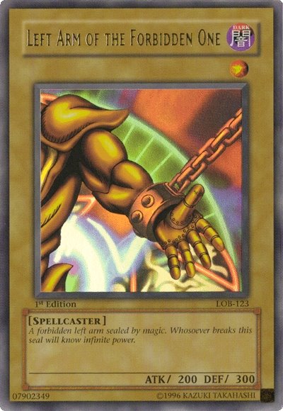 Left Arm of the Forbidden One [LOB-123] Ultra Rare | Odin's Place
