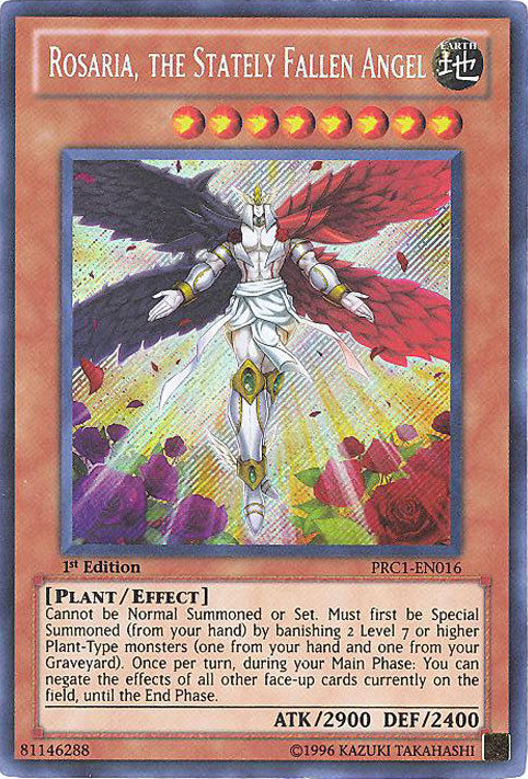 Rosaria, the Stately Fallen Angel [PRC1-EN016] Secret Rare | Odin's Place