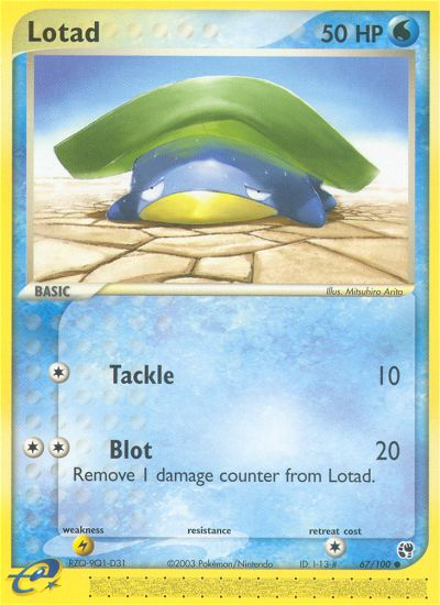 Lotad (67/100) [EX: Sandstorm] | Odin's Place