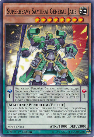 Superheavy Samurai General Jade [MP16-EN181] Common | Odin's Place