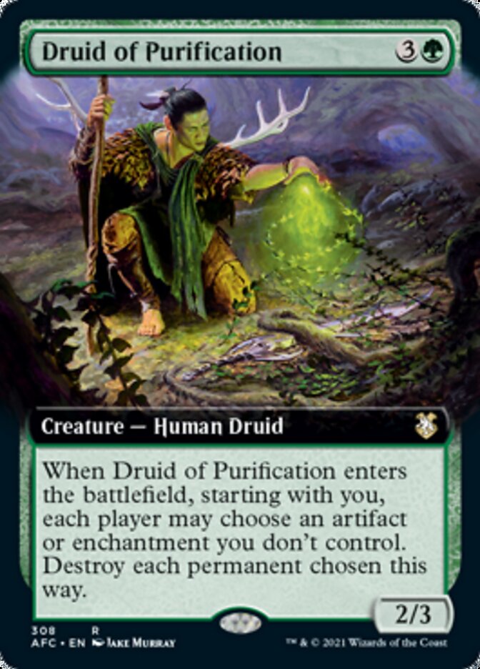 Druid of Purification (Extended Art) [Dungeons & Dragons: Adventures in the Forgotten Realms Commander] | Odin's Place