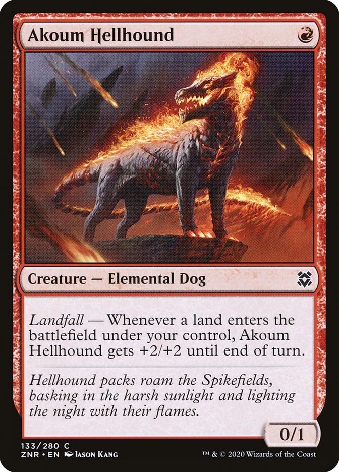Akoum Hellhound [Zendikar Rising] | Odin's Place
