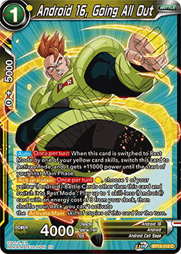 Android 16, Going All Out (Common) (BT13-112) [Supreme Rivalry] | Odin's Place