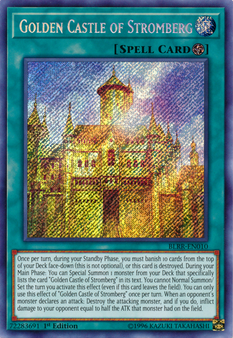 Golden Castle of Stromberg [BLRR-EN010] Secret Rare | Odin's Place