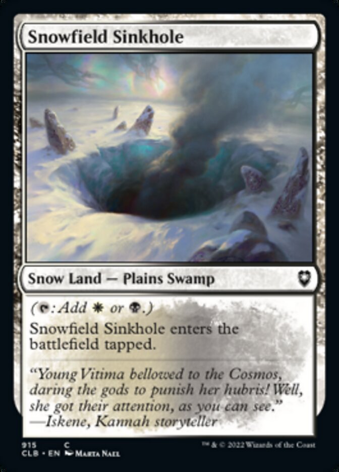 Snowfield Sinkhole [Commander Legends: Battle for Baldur's Gate] | Odin's Place