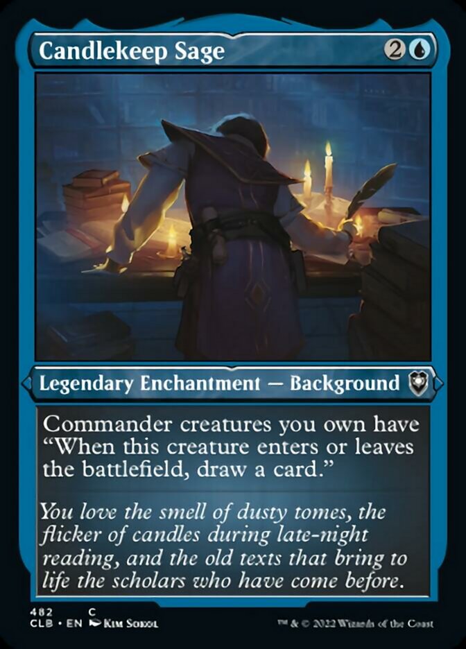 Candlekeep Sage (Foil Etched) [Commander Legends: Battle for Baldur's Gate] | Odin's Place