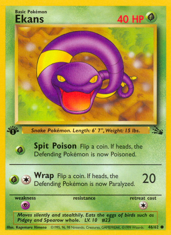 Ekans (46/62) [Fossil 1st Edition] | Odin's Place