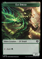 Saproling // Elf Druid Double-Sided Token [Commander Masters Tokens] | Odin's Place