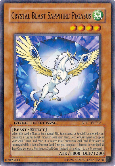 Crystal Beast Sapphire Pegasus [DTP1-EN028] Common | Odin's Place